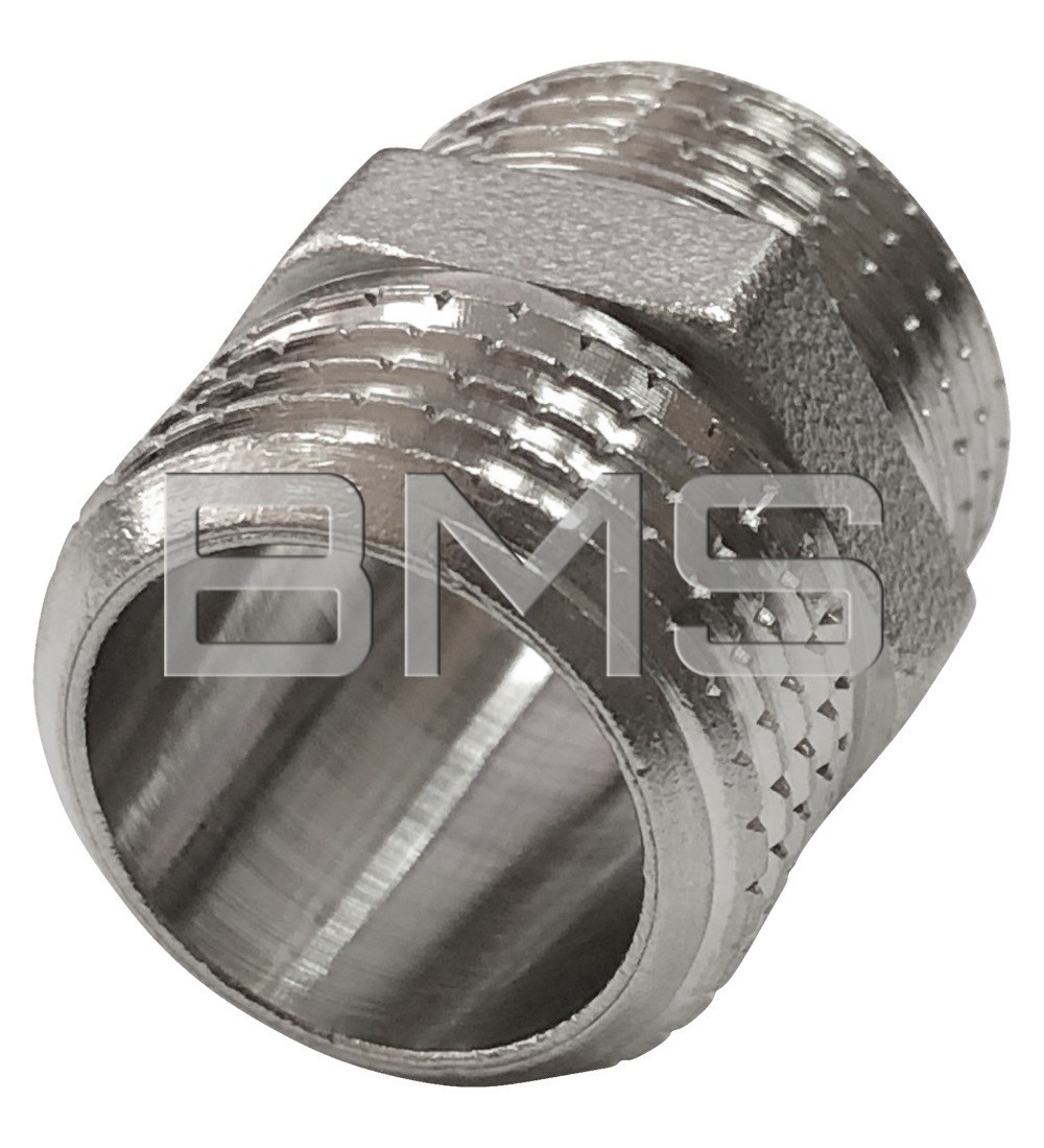 Ниппель латунь никель Ду 40 (1 1/2") НР VALFEX VF.582.N.112